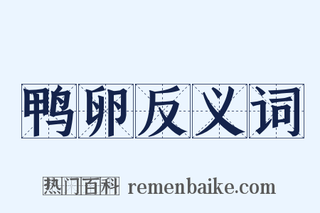 鸭卵反义词是什么意思的图片
